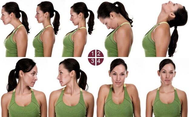 ejercicios para el cuello con osteocondrosis ejemplo 1