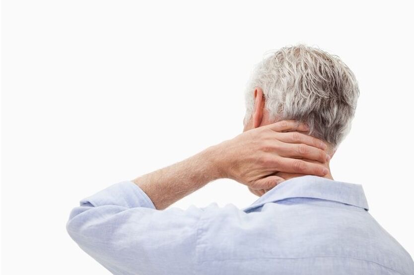 dolor en el cuello debido a la osteocondrosis